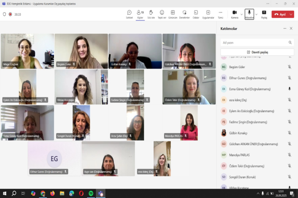 HEMŞİRELİK BÖLÜMÜ İLE KLİNİK UYGULAMA KURUMLARI ARASINDA DIŞ PAYDAŞ TOPLANTISI GERÇEKLEŞTİRİLDİ
